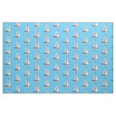 Tissu Illustration de voilier (Fat Quarter)