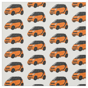 Tissu Illustration de voiture de dessin animé micro