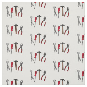 Tissu Illustration des outils de menuiserie