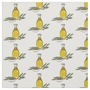 Tissu Illustration d'huile d'olive