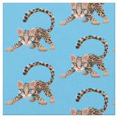 Tissu Illustration d'ocelot mignon (Fermer)