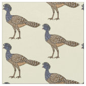 Tissu Illustration d'oiseau de curassow (Fermer)