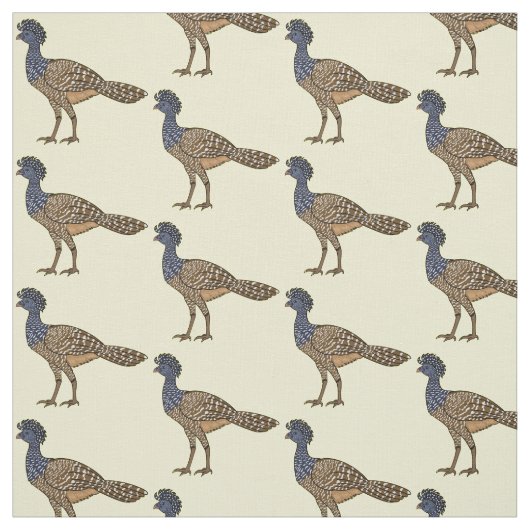Tissu Illustration d'oiseau de curassow (Échantillon)