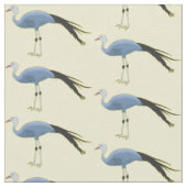 Tissu Illustration d'oiseau de grue bleue (Fermer)