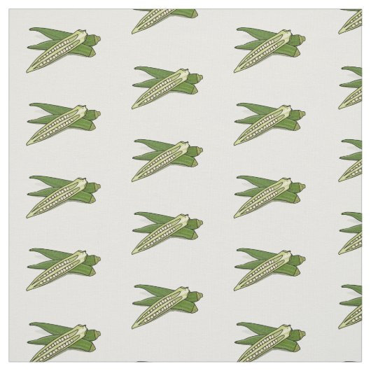 Tissu Illustration d'Okra (Échantillon)
