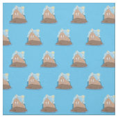 Tissu Illustration drôle de morse joyeux (Échantillon)