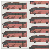 Tissu Illustration du bus (Fermer)