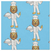 Tissu Illustration du chef mignon lion (Fermer)