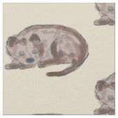 Tissu Illustration du chien endormi (Fermer)