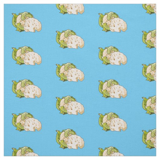 Tissu Illustration du chou-fleur (Échantillon)