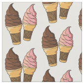 Tissu Illustration du cône de crème glacée (Fermer)