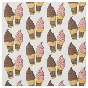 Tissu Illustration du cône de crème glacée