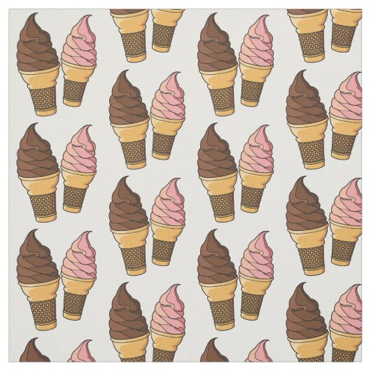 Tissu Illustration du cône de crème glacée (Échantillon)