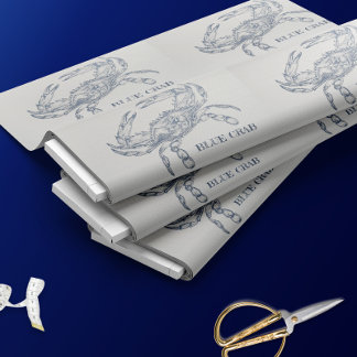 Tissu Illustration du crabe bleu