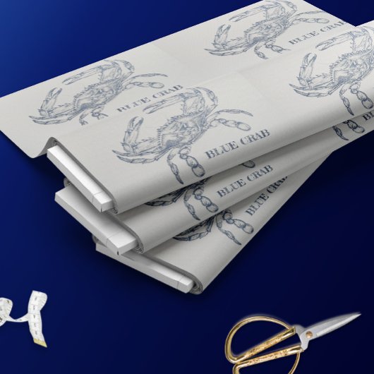 Tissu Illustration du crabe bleu