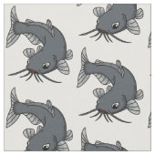 Tissu Illustration du poisson-chat mignon (Fermer)