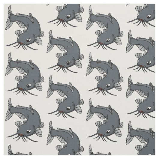 Tissu Illustration du poisson-chat mignon (Échantillon)