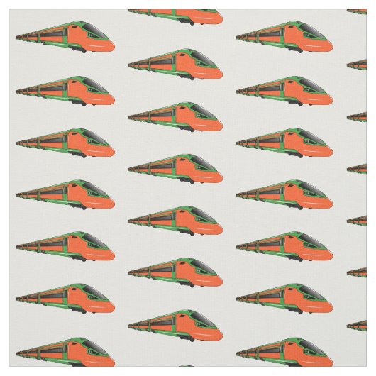 Tissu Illustration du train à balles (Échantillon)