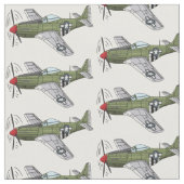 Tissu Illustration d'un avion militaire (Fermer)