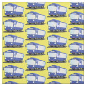 Tissu Illustration d'un bus moderne bleu mignon (Échantillon)