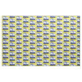Tissu Illustration d'un bus moderne bleu mignon (Fat Quarter)
