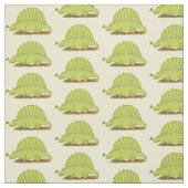 Tissu Illustration d'un dimétrodon vert mignon (Échantillon)
