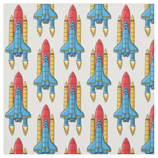Tissu Illustration d'un vaisseau de fusées (Échantillon)