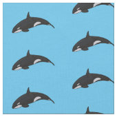 Tissu Illustration d'une baleine tueuse (Fermer)