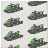 Tissu Illustration Jet ski (Fermer)