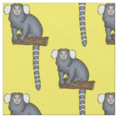 Tissu Illustration marmoset commune (Fermer)