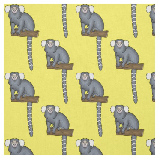 Tissu Illustration marmoset commune (Échantillon)