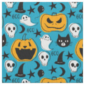Tissu Illustration mignonne de créatures de Halloween (fermé)