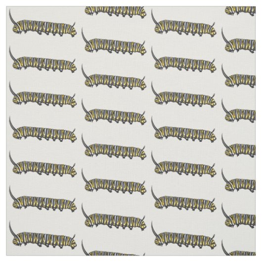 Tissu Illustration Monarch caterpillar (Échantillon)
