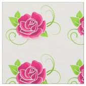 Tissu Illustration rose (Fermer)
