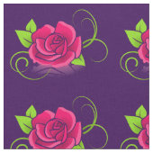 Tissu Illustration rose (Fermer)