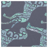Tissu Illustration typographique moderne Great Dane (fermé)