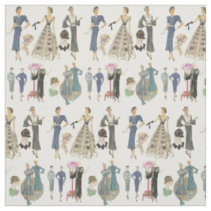 Tissu illustrations d'art de mode des années 1920 et 30 