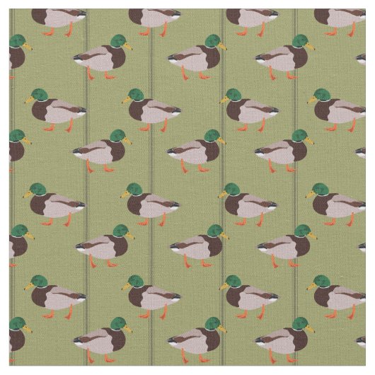 Tissu Illustrations de Canards colverts (Fermer)