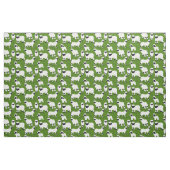 Tissu Illustrations de moutons bleus du Valais sur vert (Fat Quarter)