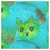 Tissu Image d'art de chat bleu gras mou (Fermer)