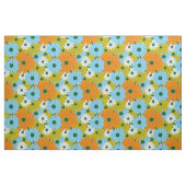 Tissu Image de l'impression verte de rétro de Flowers (Yard)