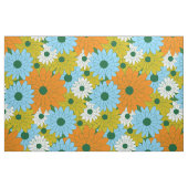 Tissu Image de l'impression verte de rétro de Flowers (Fat Quarter)