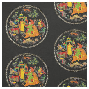 Tissu Imaginaire coloré de contes de fées russes Vinta