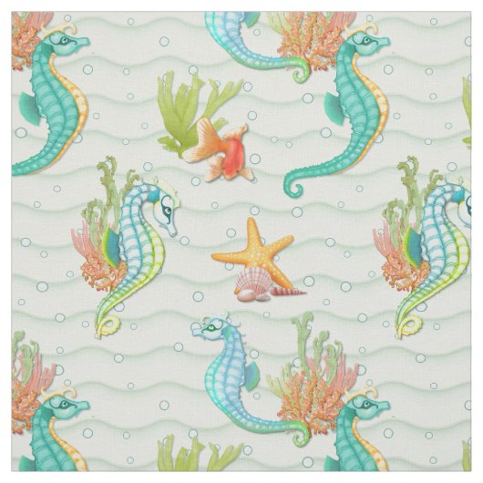 Tissu Imaginaire Seahorse (Échantillon)
