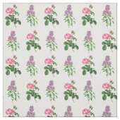 Tissu Impression botanique de rose et de lilas (Échantillon)