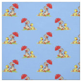 Tissu impression canard et canard (Échantillon)