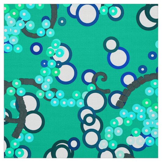 Tissu Impression Confetti Abstrait moderne, Turquoise (Échantillon)