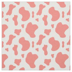 Tissu Impression Corail Rose Cow 
