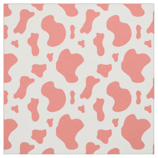 Tissu Impression Corail Rose Cow