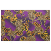 Tissu Impression d'animaux baroque moderne avec des chaî (Fat Quarter)